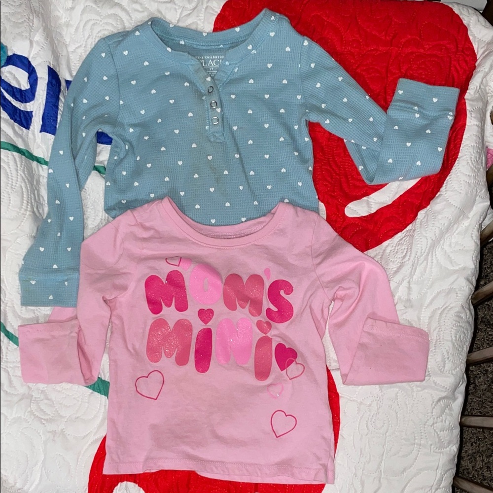 The CHILDREN’S PLACE Pink and Blue Long Sleeve Shirts 2T